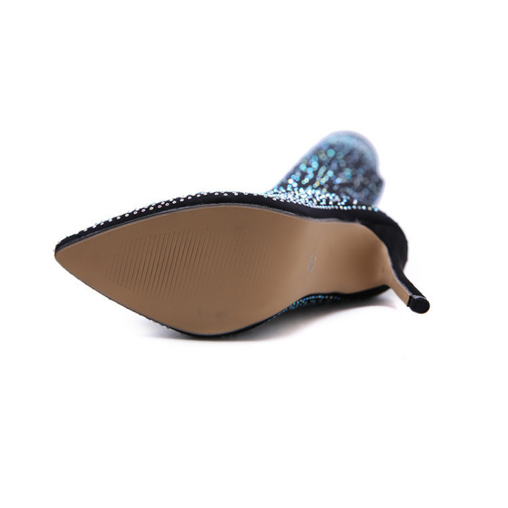 Bota Over The Knee Stretch Com Cristais