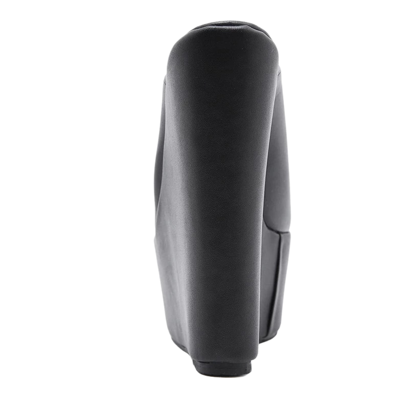 Sandália Mule Plataforma Couro Preto