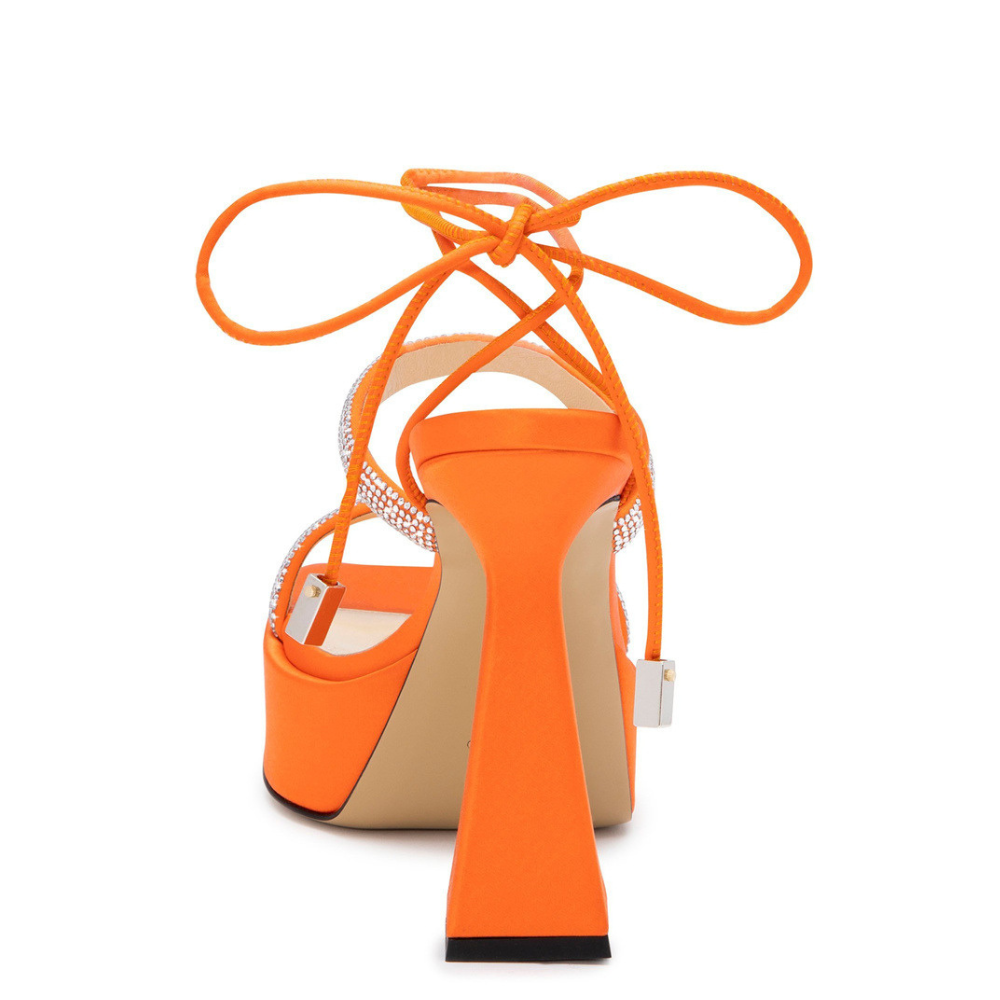 Sandália Meia Pata Salto Taça Alto Bico Quadrado