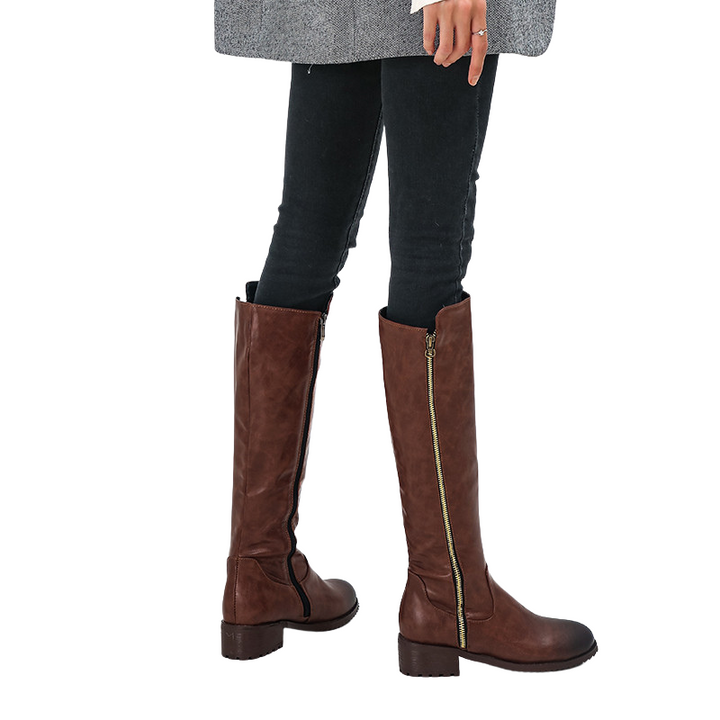 Bota Montaria Com Zíper Aparente