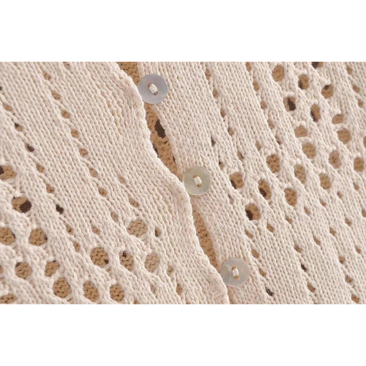 Blusa Cropped Crochet Com Manga Flare