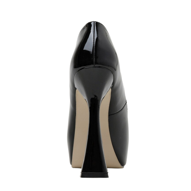 Peep Toe Salto Taça Verniz