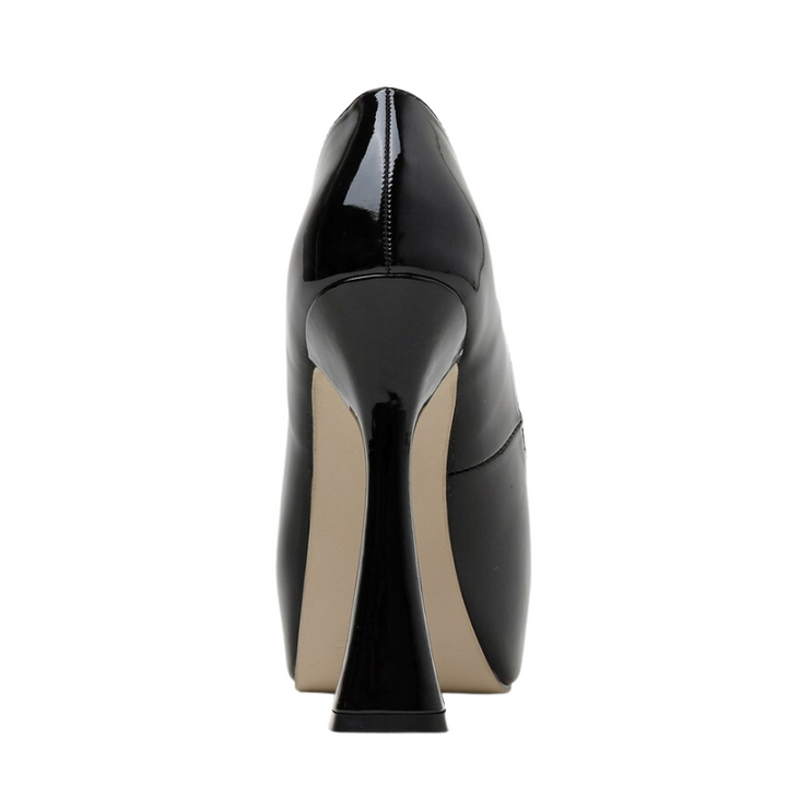 Peep Toe Salto Taça Verniz