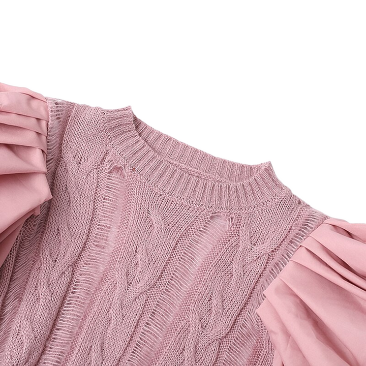 Blusa Tricot Com Manga Bufante