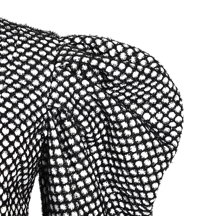 Blusa Cropped Manga Bufante Xadrez