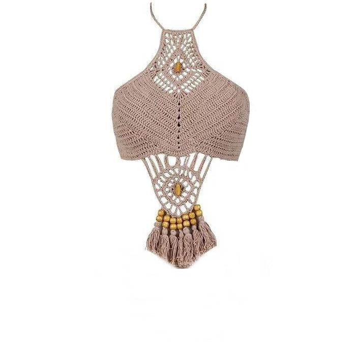 Top Biquíni Crochet Tassel
