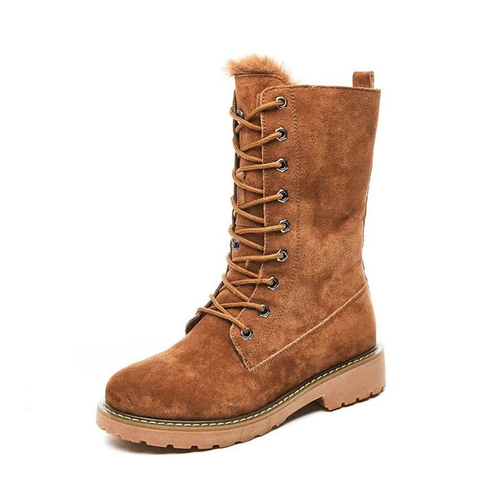 Bota Coturno Tratorada Forrada Com Pelos