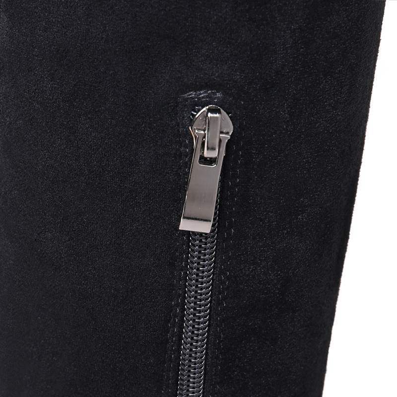 Bota Over The Knee Suede Salto Bloco