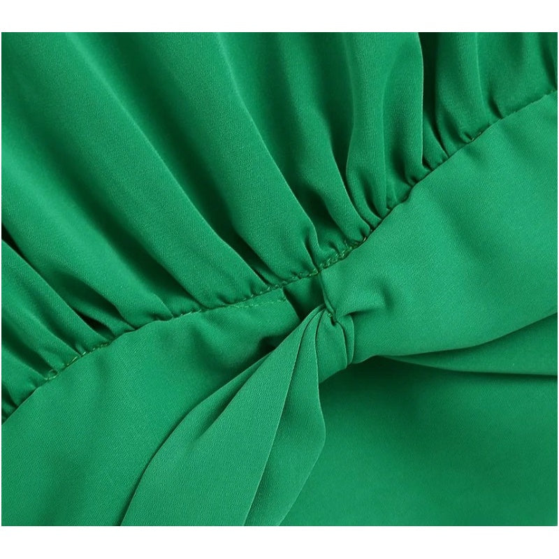 Blusa Cropped Com Amarração Verde