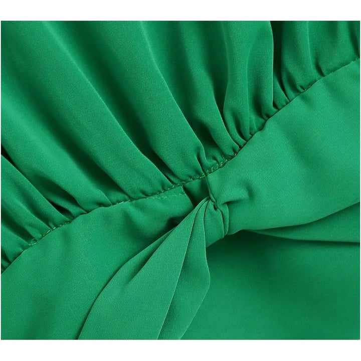 Blusa Cropped Com Amarração Verde