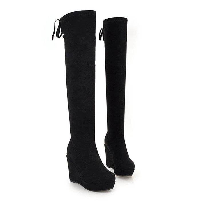 Bota Over The Knee Salto Anabela