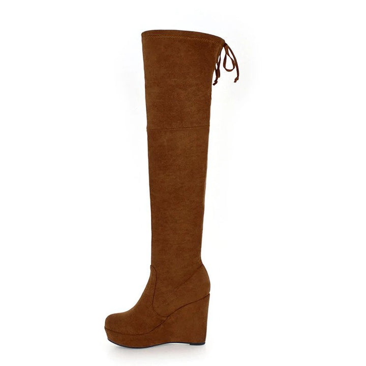 Bota Over The Knee Salto Anabela