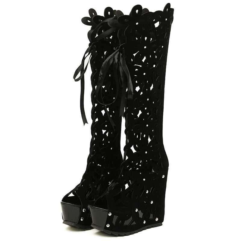 GLADIADORA PLATAFORMA BLACK WHITE - PODEROSA SHOP