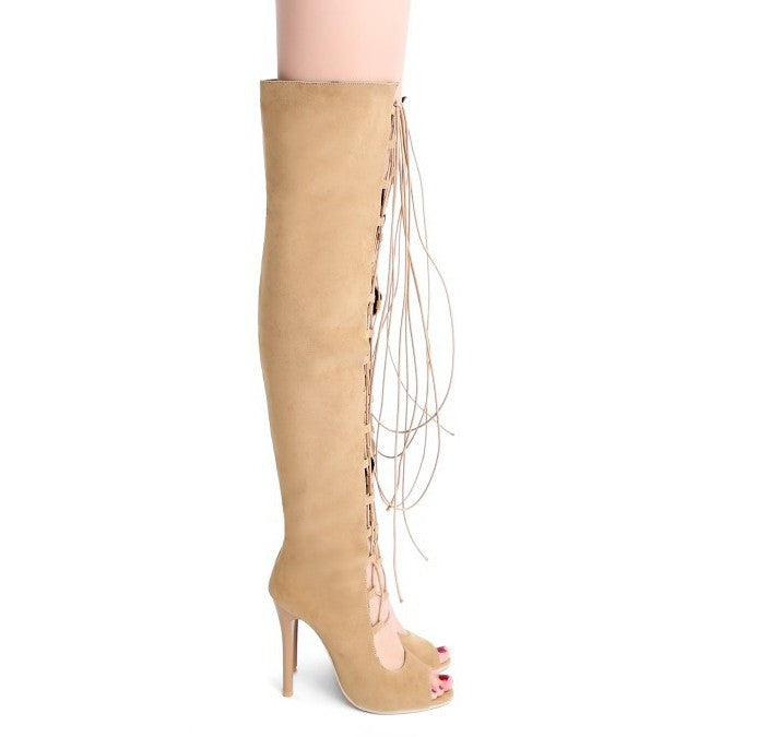 SANDÁLIA GLADIADORA CANO LONGO AMARRAÇÃO - PODEROSA SHOP