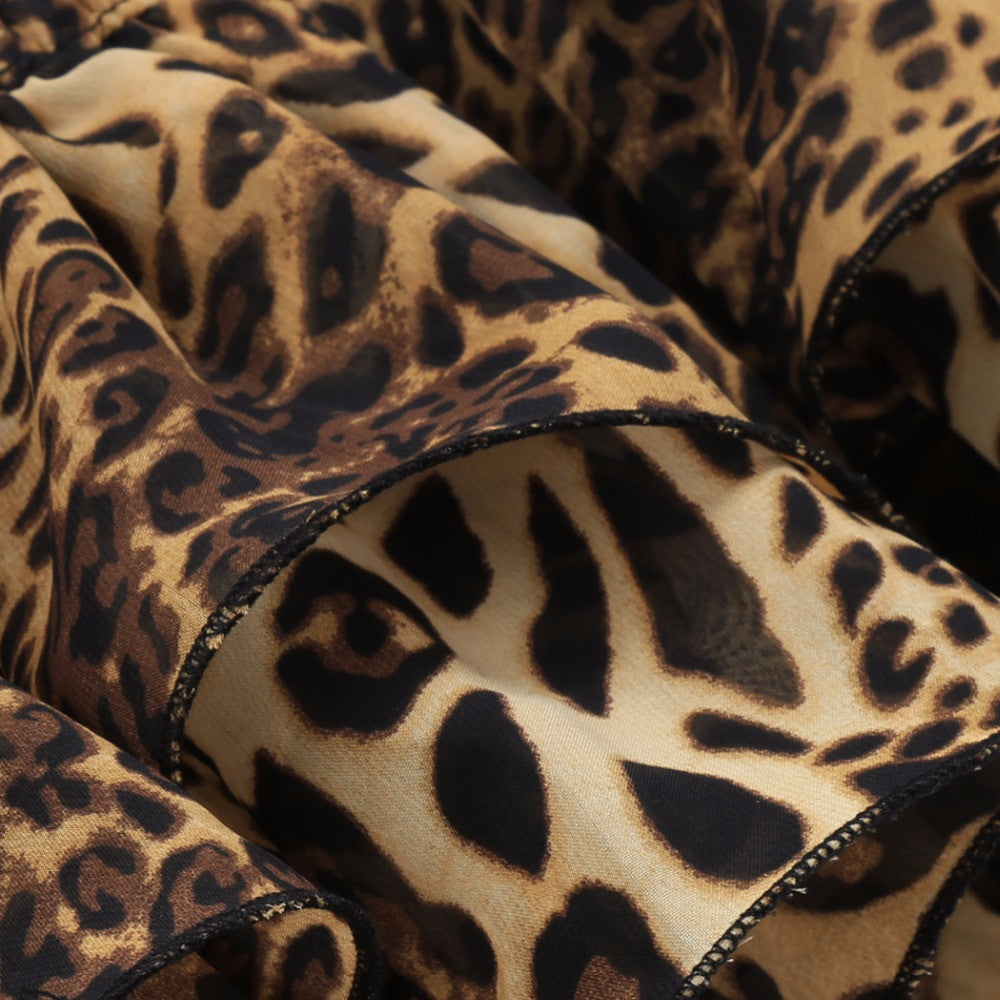 BLUSA FEMININA LEOPARDO COM FRANZIDO - PODEROSA SHOP