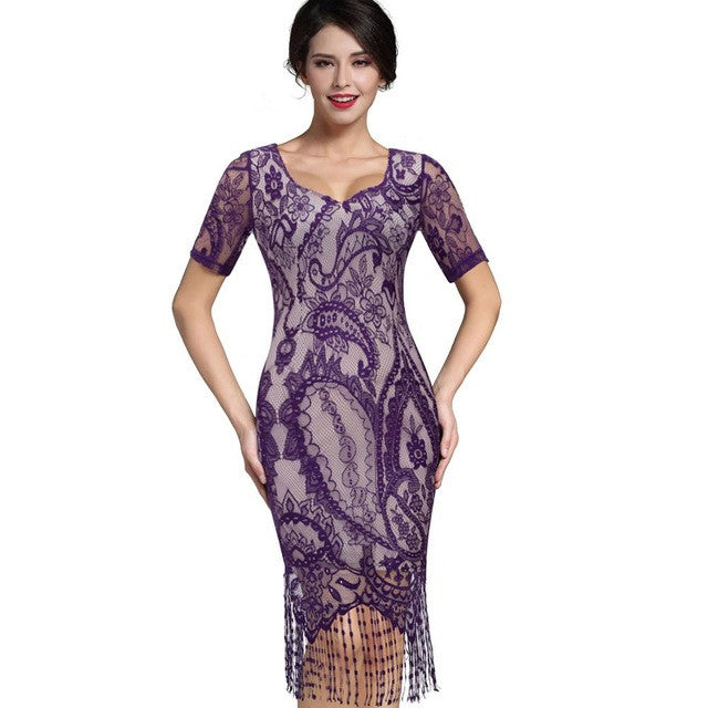 VESTIDO RENDA COM FRANJAS - PODEROSA SHOP