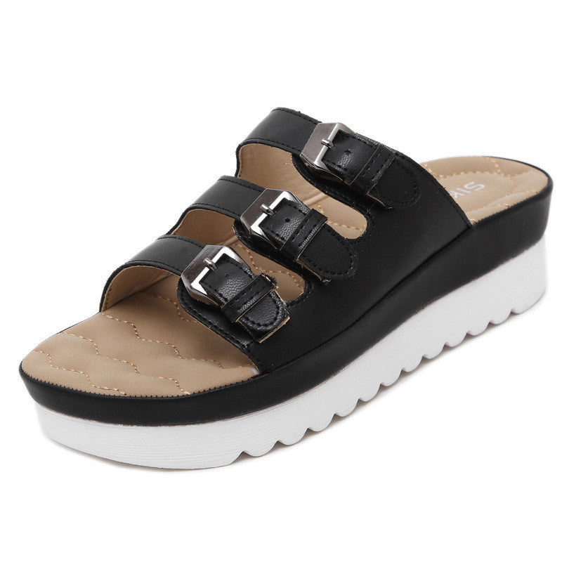 SANDÁLIA SALTO BAIXO FLIP FIVELAS - PODEROSA SHOP