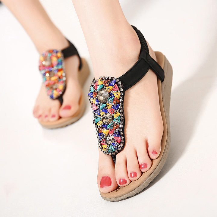 SANDÁLIA CONFORT COM PEDRARIAS - PODEROSA SHOP