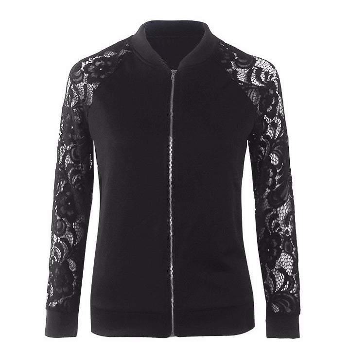 JAQUETA BOMBER MANGA RENDA - PODEROSA SHOP