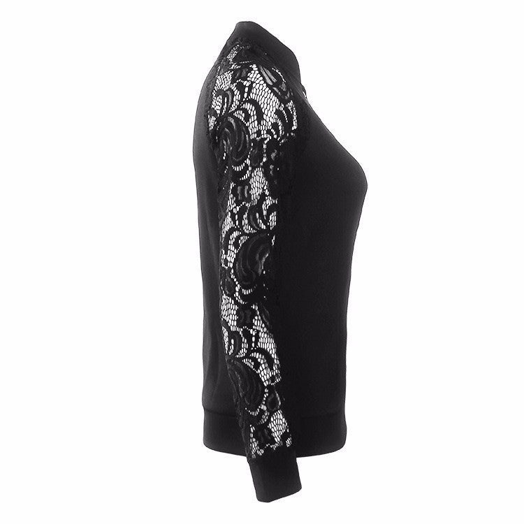 JAQUETA BOMBER MANGA RENDA - PODEROSA SHOP