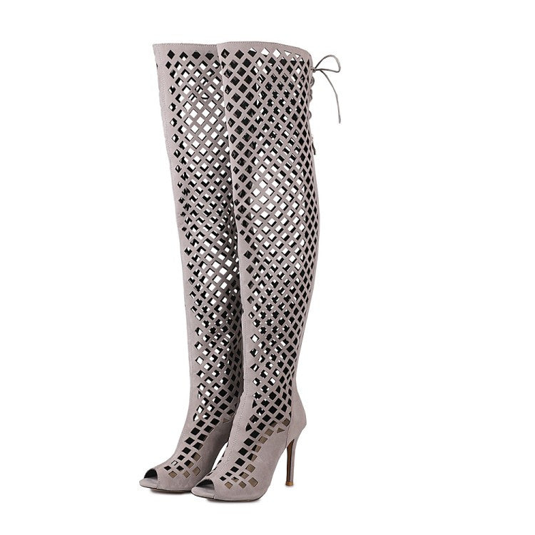 GLADIADORA CANO LONGO EM SUEDE - PODEROSA SHOP