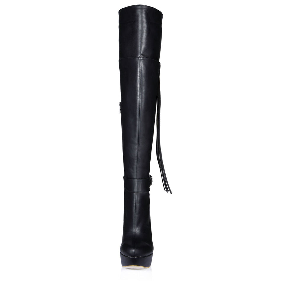 BOTA OVER THE KNEE DETALHE FRANJAS - PODEROSA SHOP