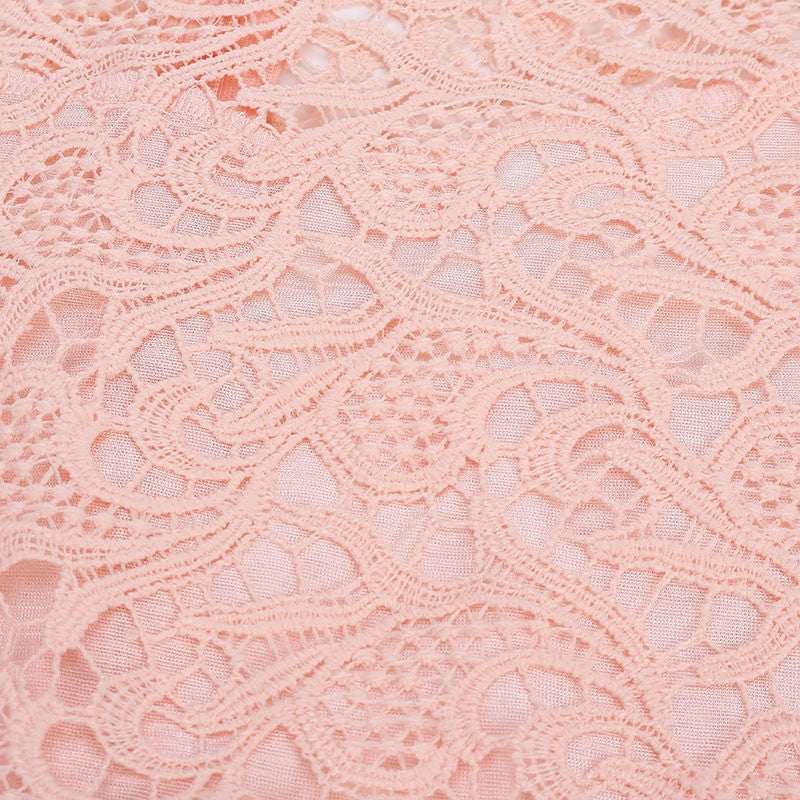 VESTIDO PLISSADO DE RENDA E CHIFFON - PODEROSA SHOP