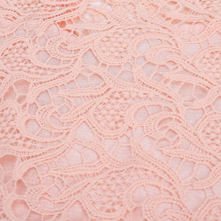 VESTIDO PLISSADO DE RENDA E CHIFFON - PODEROSA SHOP